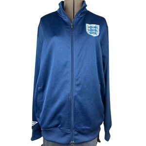 UMBRO Mens (XL) Track Jacket England UK Futball Soccer Blue‎ Sports Game